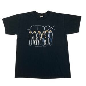 STYX 2006 World Tour T Shirt Size Large Band Merch TOMMY SHAW JAMES YOUNG GOOD